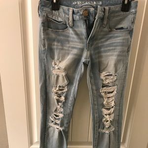 American Eagle ripped skinny jeans